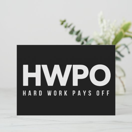 HWPO 努力は報われる モチベーション 新年 招待状 (スタンド正面)