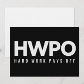 HWPO 努力は報われる モチベーション 新年 招待状 (正面/裏面)