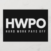 HWPO 努力は報われる モチベーション 新年 招待状 (正面)