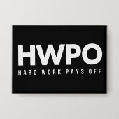 HWPO 努力は報われる モチベーション 新年 缶バッジ (正面)