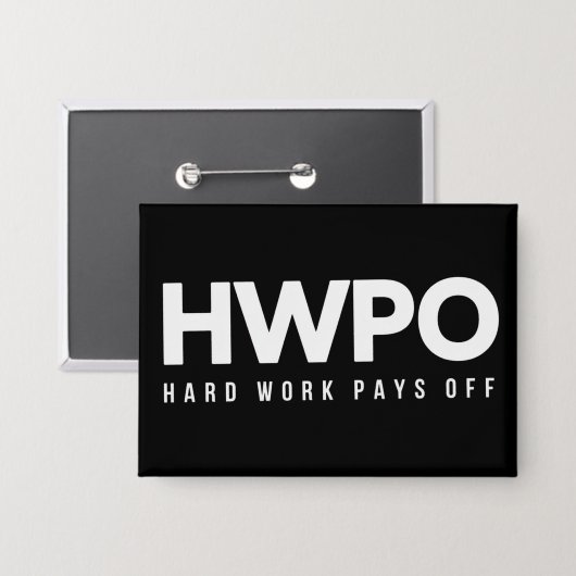 HWPO 努力は報われる モチベーション 新年 缶バッジ (正面/裏面)