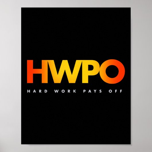 Hwpo Hard Work Pays Off Pastel Motivational  ポスター (正面)