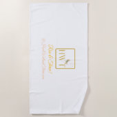 HWTエレガント金ゴールドコレクシ感動的ョン ビーチタオル (正面)