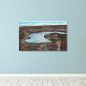 Hwyからのドライ滝のビュー。十ワシントン キャンバスプリント (インサイチュ (ウッドフロア))