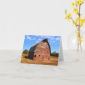 Hwy 15 Red Barnノートカード/グリーティングカード カード (黄色い花)