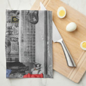 HWY 51の銀2 キッチンタオル (四つ折り)