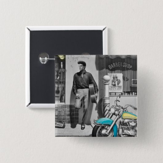 HWY 51の銀2 缶バッジ (正面&裏面)