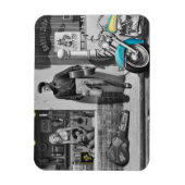 HWY 51シルバー マグネット (縦)