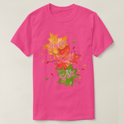 hyかわいい秋ハッピー秋ヤル紅葉衣装 tシャツ (デザイン正面)