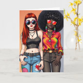 Hyと答えるためにチェックイン | 友情 カード (黄色い花)