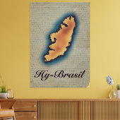 Hy – ブラジル神話の古い地図 キャンバスプリント (インサイチュ (リビング))