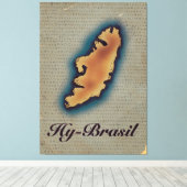 Hy – ブラジル神話の古い地図 キャンバスプリント (インサイチュ (ウッドフロア))