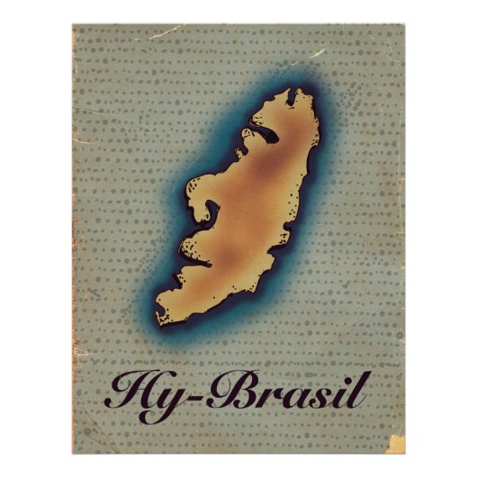 Hy – ブラジル神話の古い地図 フォトプリント            (正面)