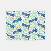 Hyacinthのコンゴウインコパターン フリースブランケット (正面(横))