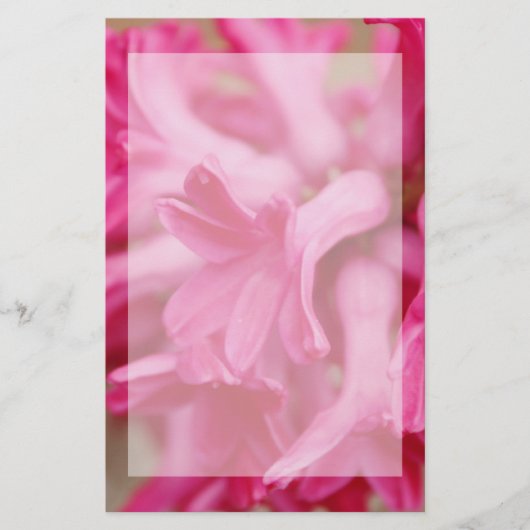 Hyacinthのピンクの文房具 便箋 (正面)