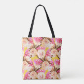 Hyacinth and peonis flowers, seamless pattern. Wat トートバッグ (裏面)