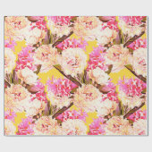Hyacinth and peonis flowers, seamless pattern. Wat ラッピングペーパー (フラット)