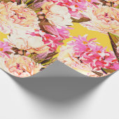 Hyacinth and peonis flowers, seamless pattern. Wat ラッピングペーパー (角)