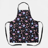 Hyacinth Garden Floral Black エプロン (正面)