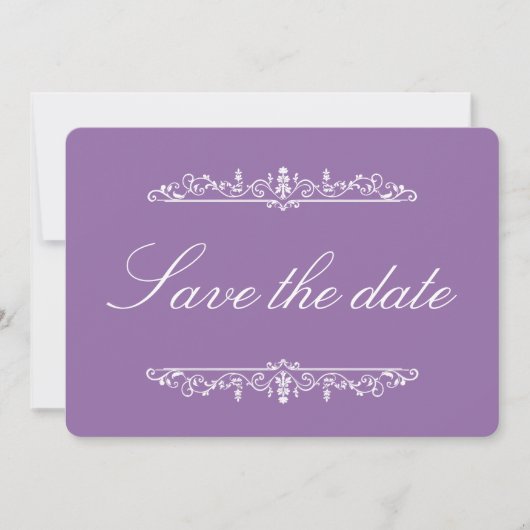 Hyacinth Regency Style Elegant Save the Date  セーブザデート (正面)