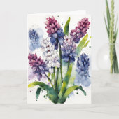 Hyacinth - Watercolor flowers カード (正面)