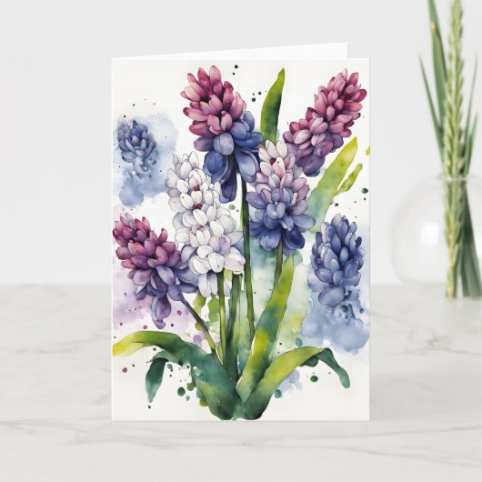 Hyacinth - Watercolor flowers カード (正面)