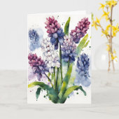 Hyacinth - Watercolor flowers カード (黄色い花)