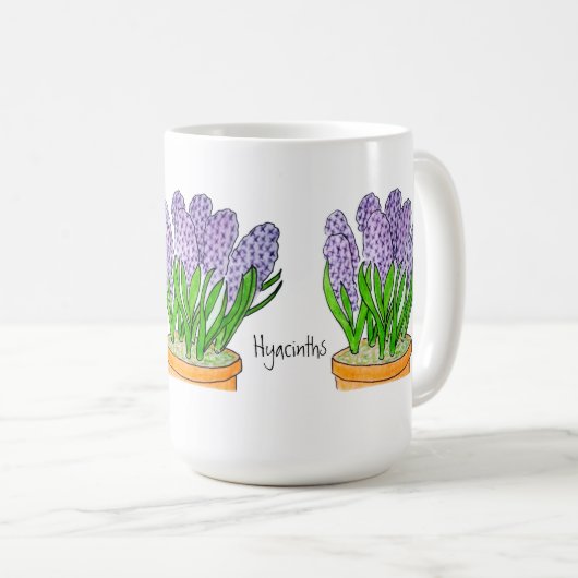 Hyacinths  コーヒーマグカップ (正面右)