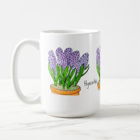 Hyacinths  コーヒーマグカップ (左)
