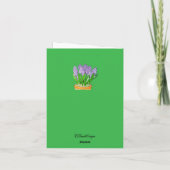 Hyacinths in Planter Blank Greeting Card サンキューカード (裏面)
