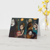 "Hyakki Yakō"の挨拶状のパート1 カード (黄色い花)