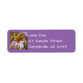 Hydaspe Fritillary on Purple Aster Flowers ラベル (正面)