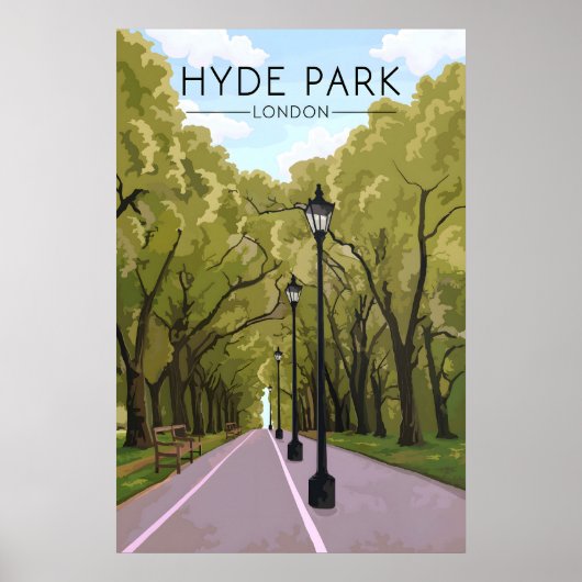 Hyde Park London Travel Poster ポスター (正面)