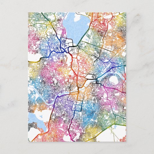 Hyderabad Telangana Map ポストカード (正面)