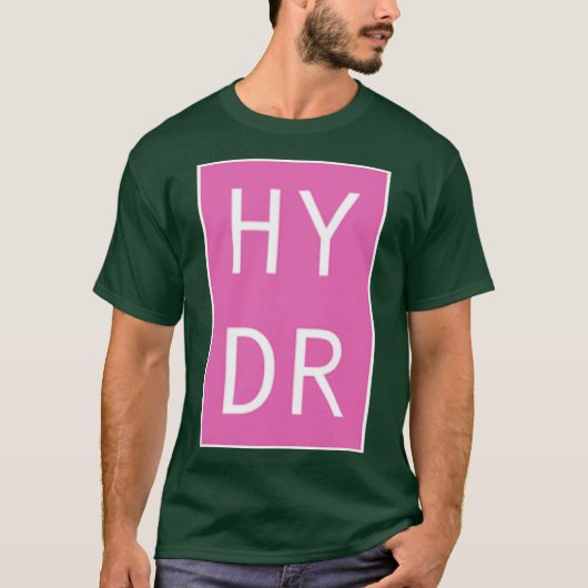 HYDR ピンク オーバーサイズ Tシャツ (正面)