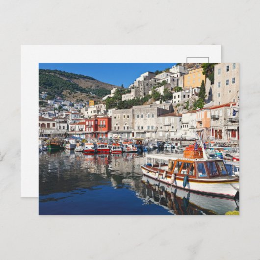 hydraは間違いなくGrで最も美しい港を持っている ポストカード (正面/裏面)