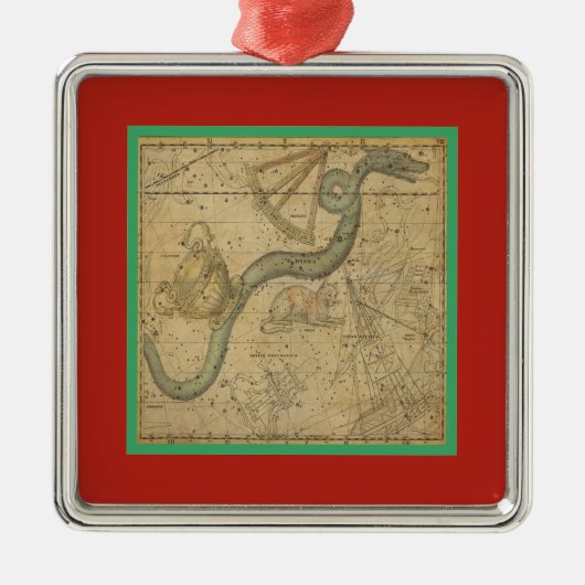 Hydraヴィンテージ星座の星図クリスマス メタルオーナメント (正面)