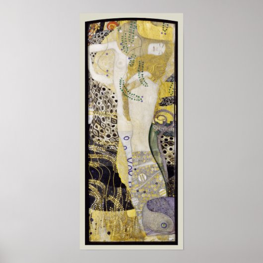 Hydra (aka Water Serpents I) by Gustav Klimt ポスター (正面)