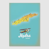 hydra greeceのレトロな地図 (正面)