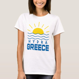 Hydra Greece Sunshine And Sea Wavesウィメンズ Tシャツ