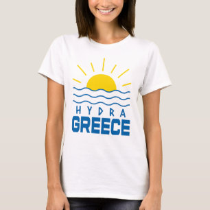 Hydra Greece Sunshine And Sea Wavesウィメンズ Tシャツ