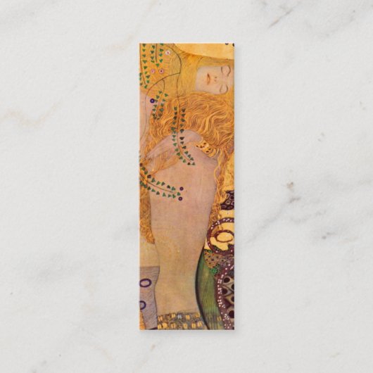 Hydra Mermaidsヴィンテージブックマークby Gustavクリムト スキニー名刺 (正面)