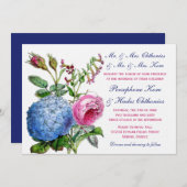 Hydrangeaバラフローラ結婚式招待状 招待状 (正面/裏面)