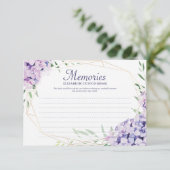 Hydrangea薄紫フローラ幾何写真記念 出欠カード (スタンド正面)