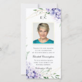 Hydrangea薄紫フローラ幾何記念 サンキューカード (正面)