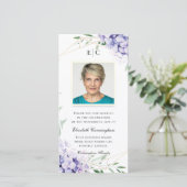 Hydrangea薄紫フローラ幾何記念 サンキューカード (スタンド正面)