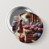 hydrangea 缶バッジ (正面&裏面)