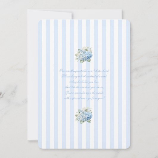 Hydrangea Baby Shower Boy Invitation 招待状 (裏面)
