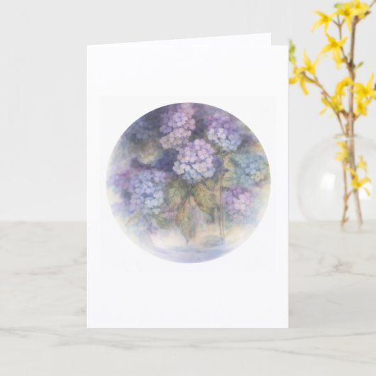Hydrangea Blank Card | Elegant Floral Note カード (黄色い花)