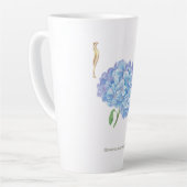 Hydrangea Bloom – Vintage Botanical Flower  カフェラテマグ (左アングル)
